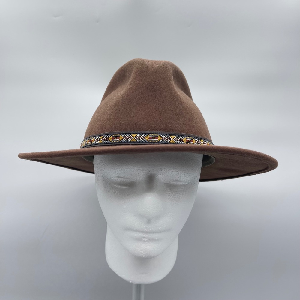 Stetson 100% Wool Mens Size XL K-Hats Brown Western Outback Fedora Wide Brim Hat